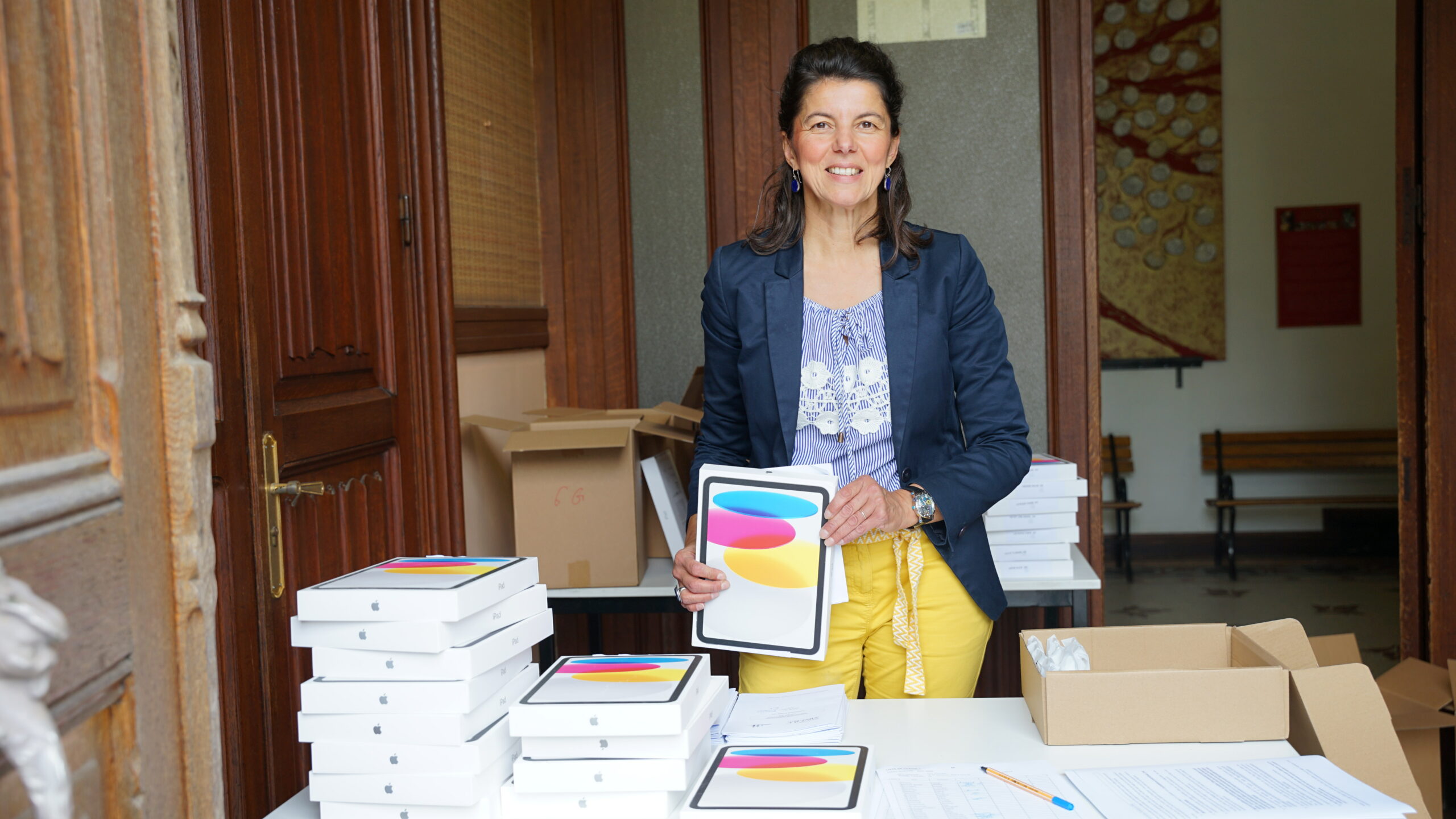 un ipad dans le cartable